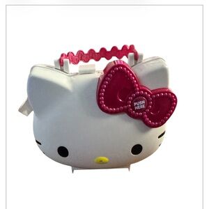 Rare Vntg. Sanrio Hello Kitty 2014 Plastic Case Hand Purse Light Up Bow